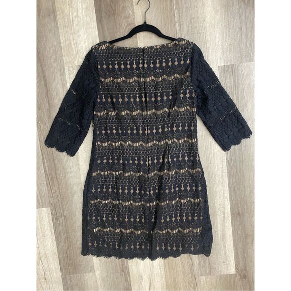 Jessica Howard Black Lace Shift Dress with Contrast Lining Size Medium* - Picture 5 of 9